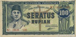 100 Rupiah INDONESIA  1945 P.020 XF-