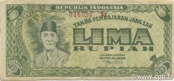 5 Rupiah INDONESIA  1947 P.021 BC+