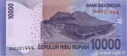 10000 Rupiah INDONESIA  2010 P.150a q.FDC