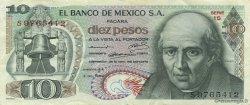 10 Pesos MEXICO  1969 P.063b MBC