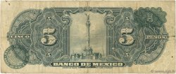 5 Pesos MEXICO  1949 P.034k fS