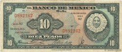 10 Pesos MEXICO  1950 P.047e MB