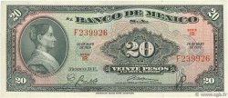 20 Pesos MEXICO  1959 P.054h XF+