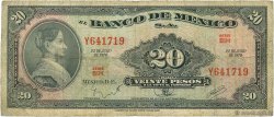 20 Pesos MEXICO  1970 P.054p q.MB