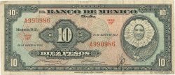 10 Pesos MEXICO  1958 P.058e RC+