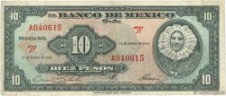 10 Pesos MEXICO  1961 P.058h BC+