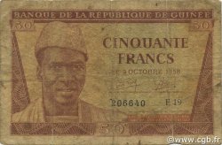 50 Francs GUINEA  1958 P.06 B
