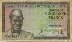 50 Francs GUINEA  1960 P.12a BC