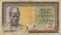 100 Francs GUINEA  1960 P.13a MB a BB