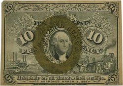 10 Cents ESTADOS UNIDOS DE AMÉRICA  1863 P.102 MBC