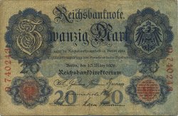 20 Mark ALLEMAGNE  1906 P.025a TB