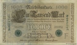 1000 Mark GERMANY  1910 P.045a VF