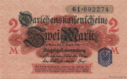 2 Mark GERMANY  1914 P.055 UNC