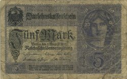 5 Mark DEUTSCHLAND  1917 P.056a SGE