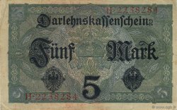 5 Mark GERMANY  1917 P.056a XF+