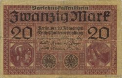 20 Mark GERMANIA  1918 P.057 BB