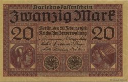 20 Mark GERMANY  1918 P.057 AU