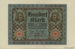 100 Mark GERMANY  1920 P.069a AU
