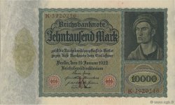 10000 Mark GERMANY  1922 P.070 AU+