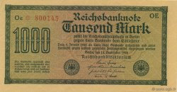 1000 Mark GERMANY  1922 P.076b AU