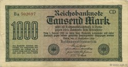 1000 Mark GERMANY  1922 P.076c XF