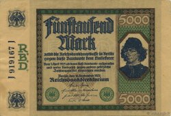 5000 Mark DEUTSCHLAND  1922 P.077 VZ