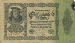 50000 Mark GERMANIA  1922 P.079 B