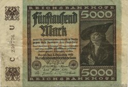 5000 Mark GERMANY  1922 P.081a F