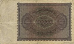 100000 Mark GERMANY  1923 P.083 F+