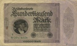 100000 Mark ALEMANIA  1923 P.083c MBC