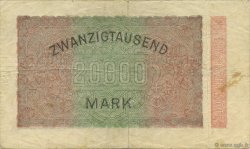 20000 Mark GERMANIA  1923 P.085a q.BB