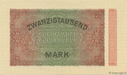 20000 Mark GERMANIA  1923 P.085e q.FDC
