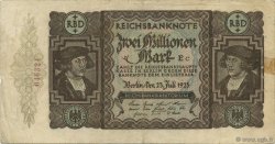 2 Millions Mark GERMANY  1923 P.089a F+