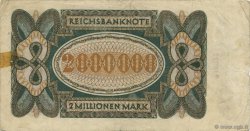 2 Millions Mark GERMANY  1923 P.089a F+