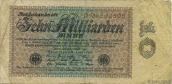 10 Milliards Mark GERMANY  1923 P.116a F