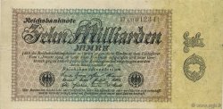 10 Milliards Mark DEUTSCHLAND  1923 P.116a fVZ