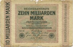10 Milliards Mark GERMANY  1923 P.117a G