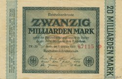 20 Milliards Mark GERMANY  1923 P.118a VF