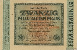 20 Milliards Mark GERMANY  1923 P.118e VF+