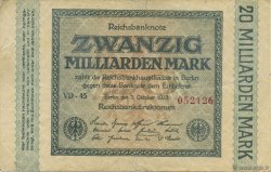 20 Milliards Mark GERMANY  1923 P.118f