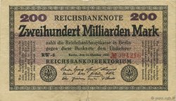 200 Milliards Mark GERMANIA  1923 P.121a MB