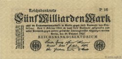 5 Milliards Mark Fauté GERMANY  1923 P.123b XF