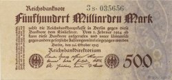 500 Milliard Mark GERMANIA  1923 P.127b SPL+
