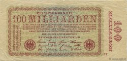 100 Milliards Mark GERMANY  1923 P.133 VF