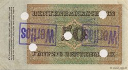 50 Rentenmark Annulé GERMANIA  1923 P.165s AU