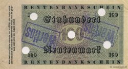 100 Rentenmark Annulé ALLEMAGNE  1923 P.166s SPL