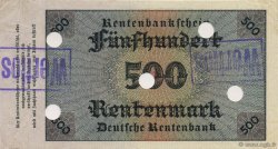 500 Rentenmark Annulé DEUTSCHLAND  1923 P.167s VZ+