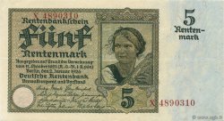 5 Rentenmark ALLEMAGNE  1926 P.169 SUP