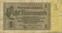 1 Rentenmark GERMANY  1937 P.173b G