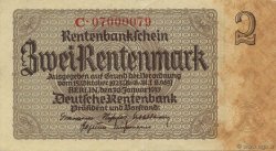 2 Rentenmark GERMANY  1937 P.174b XF